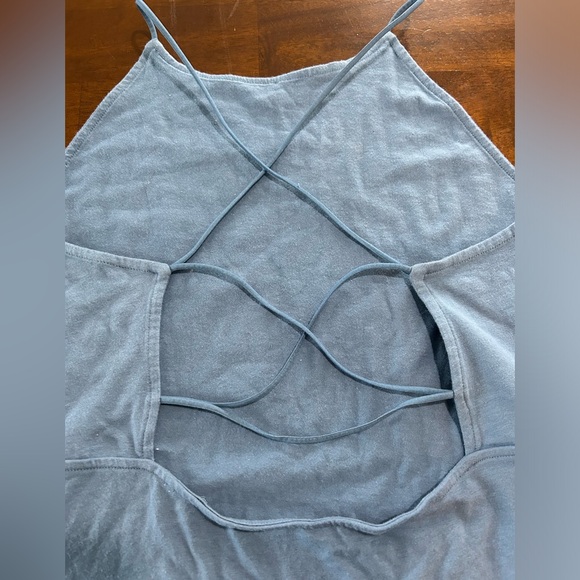 AE open crisscross lace-up back high neck bodysuit - Picture 4 of 7